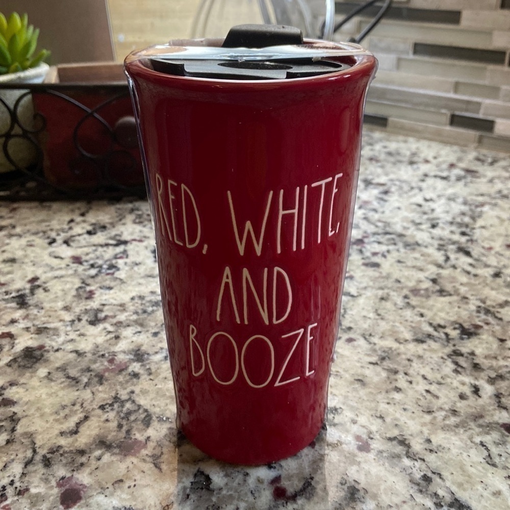New in Packaging Rae Dunn Artisan Collection “Red Wine and Booze” Tumbler